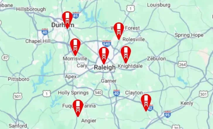 Raleigh ready-mix concrete delivery locations