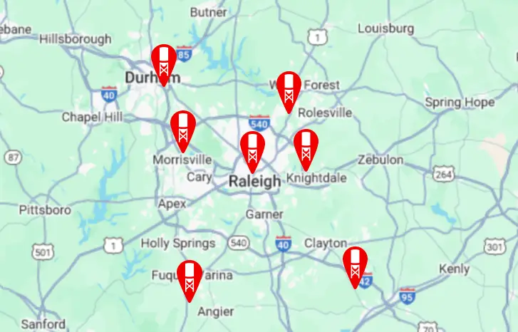 Raleigh ready-mix concrete delivery locations